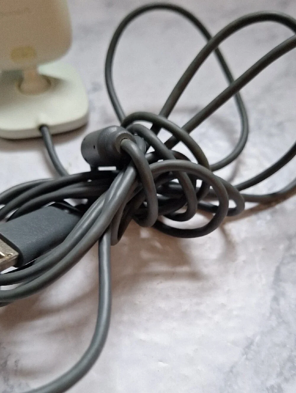 Xbox, White Webcam with Long Gray USB Cable